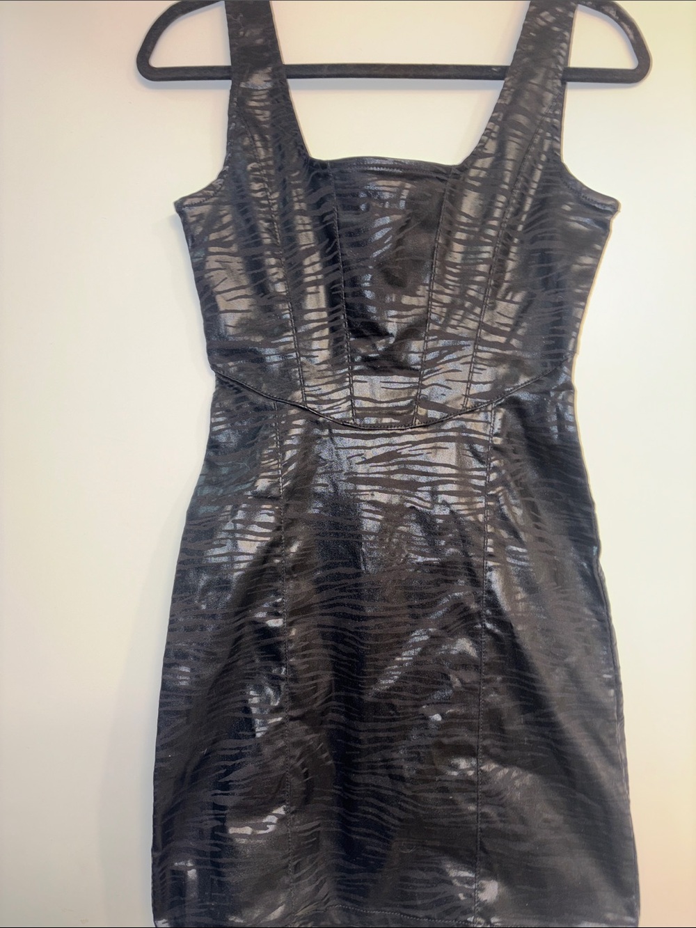 Topshop Black Shimmer Mini Dress